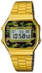 Casio Unisex ErwachseneArmbanduhr Digital Quarz Edelstahl A168WEGC-3EF