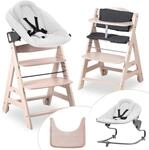 hauck Beta+ Hochstuhl Newborn Set mit Premium Bouncer - Whitewashed | Mitwachsender