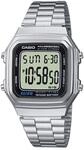 Casio Unisex ErwachseneArmbanduhr Digital Quarz Edelstahl A178WEA-1AES
