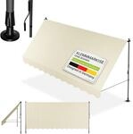 Juskys&reg; Klemmmarkise Kapstadt 400x120 cm - H&ouml;henverstellbar & UV-best&auml;ndig -