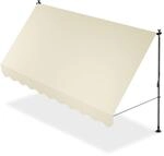 Juskys&reg; Klemmmarkise Kapstadt 350x120 cm - H&ouml;henverstellbar & UV-best&auml;ndig -