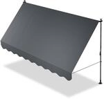 Juskys&reg; Klemmmarkise Kapstadt 350x120 cm - H&ouml;henverstellbar & UV-best&auml;ndig -