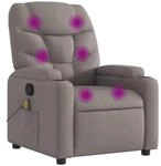 vidaXL Massagesessel Taupe Stoff