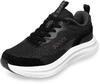 SOCCX Damen Sneaker Low mit Sandwich-Mesh-Struktur Black, 37