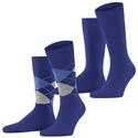 Burlington Herren Socken Everyday Mix Multipack M So Baumwolle gemustert 2 Paar, Blau