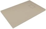 Duschwanne 80x120x2.6 Taubenbeige in Schieferoptik 2,6 cm H&ouml;he aus thermogeformtem
