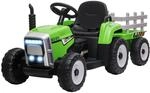 HOMCOM Elektrischer Traktor mit Anh&auml;nger, Kinder Aufsitztraktor mit...