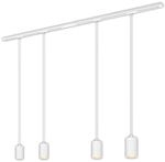 BRILONER - Schienensystem Rail Komplettset, 4x GU10 Pendel, Einspeisung,