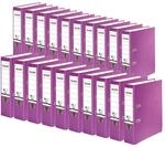 FALKEN 20x Recycolor Umwelt-Ordner &Ouml;ko 8 cm breit DIN A4 violett | Made in Germany