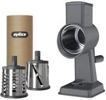 Zyliss Alu Trommelreibe Set, K&auml;sereibe mit Kurbel, Gem&uuml;sereibe mit 3