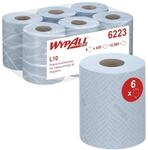 WypAll L10 Papierreinigungst&uuml;cher, 1-lagige blaue Rolle mit Zentralentnahme,