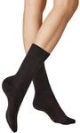 KUNERT Damen Socken Soft Wool Cotton druckfreier Bund Brown-mel. 8210 35-38