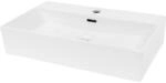 ECD Germany Waschbecken Waschtisch - 605x365x130 mm - aus Keramik - Eckig -...