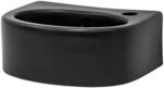ML-Design Waschbecken Keramik Schwarz 33,5x25,5x13 cm, klein, Hahnloch rechts,