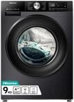 Hisense WF3S9043BB3 Waschmachine mit Dampffunkunktion, 9 kg, 1400 U,min, WiFi,
