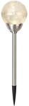LED-Solar-Wegleuchte mit Kugel, Edelstahl, ca. 45 x 12 cm, 1 warm white LED, mit