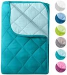 wometo Microfaser Sommer Steppbett Wende-Design 155x220 OekoTex &ndash; t&uuml;rkis und