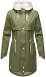 Navahoo Leichter Damen &Uuml;bergangsmantel Langer Parka mit Kapuze Xankaa Dusty Olive