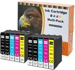 10er Set Druckerpatronen kompatibel zu Epson T1291 T1292 T1293 T1294 f&uuml;r Workforce