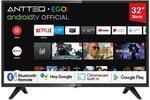 Antteq AG32H3 Smart TV 32 Zoll Bluetooth (Fernseher 80 cm) Android TV mit WLAN,