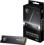 MSI SPATIUM M560 SSD 1 TB &ndash; PCIe 5.0 NVMe M.2 interne SSD, 10.200 MB/s Lesen &