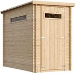 Gartenhaus Holz - Ger&auml;teschuppen Holz - Ger&auml;tehaus kleine Fenster B144xL239xH198