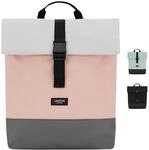 LARKSON Rucksack Damen & Herren Rosa - Tammo - Rolltop Daypack f&uuml;r Arbeit Uni