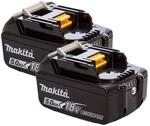 Mak BL1850 BL1850B 18V 5.0Ah Akku Doppelpack f&uuml;r Makita DHP481Z, 18V