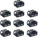 10 St&uuml;ck Akkus 18 V Li-Ion LXT 3.0 Ah mit Ladeanzeige BL1830B MAKITA