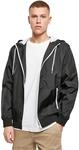 Build Your Brand Herren &Uuml;bergangsjacke Windrunner, M&auml;nner Windjacke mit Kapuze,