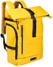 camel active Herren Rolltop-Rucksack aus recyceltem Nylon Gelb, Menswear-L