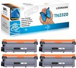 LOSMANN 4X Toner Kompatibel f&uuml;r Brother TN-2320 TN2320 | f&uuml;r Brother MFC-L2700DN