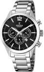 Festina Herren Uhr Analog aus Edelstahl 316L - Quarzwerk - Chronograph - Kalender -