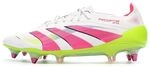 adidas Predator Elite SG Herren-Fu&szlig;ballschuhe, Wei&szlig;/Rosa