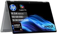 HP OmniBook X Flip, 16" WUXGA, AMD Ryzen AI 5, 16GB RAM, 512GB SSD | Copilot+ Premium