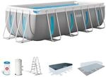 Intex 26770NP &ndash; Piscina Fuori Terra Prisma Frame Clearview Rettangolare, Pompa