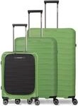 Travelite 4-Rad Hartschalen Koffer Set 3-teilig Gr&ouml;&szlig;en L/M/S Vortasche,...