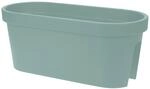 Spetebo Balkon Gel&auml;nder Blumenkasten oval 60 cm - mintgr&uuml;n - Kunststoff Pflanztopf