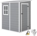 Outsunny Ger&auml;tehaus 1,54m&sup3;, Gartenhaus mit Pultdach, Boden 122 x 149 x...
