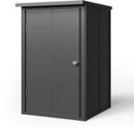 GFP Primeyard Ger&auml;teschrank Metall 84x84x131 cm M&uuml;lltonnenbox anthrazit inkl.