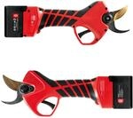 FELCO 834W Elektrische Gartenschere mit 2x 14,4V Lithium-Akkus, Schnitt bis 34 mm,