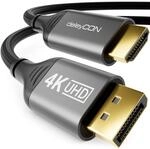 deleyCON 1m 4K DisplayPort zu HDMI Kabel (f&uuml;r Monitor/TV/Beamer) 4K@60Hz, 1080P WQHD