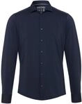 Pure Slim Fit Functional Hemd Langarm Streifen Nachtblau Gr&ouml;&szlig;e 44