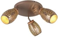 Reality Leuchten Deckenleuchte Bidar R61573365, Metall Coffee exkl. 3x E14