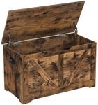 VASAGLE Schuhbank, Sitzbank mit Stauraum, Sitztruhe, 2 Sicherheitsscharniere,