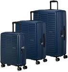 American Tourister Sunset Hills Trolley Set A Navy Blue dunkelblau 76cm