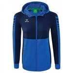 Erima Damen Six Wings Trainingsjacke mit Kapuze (1032217), New royal/New Navy, 38