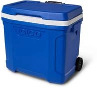 IGLOO Passive K&uuml;hlbox Profile II 28 Roller, Blaue Thermobox mit Teleskopgriff und