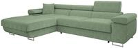 Mirjan24 Ecksofa Torezio Mini Cord mit Bettkasten, Einstellbare Kopfst&uuml;tzen,...