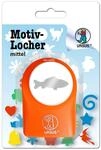 Ursus Motivlocher mittel, Goldfisch, aus orangenem Kunststoff mit Metallstanze,